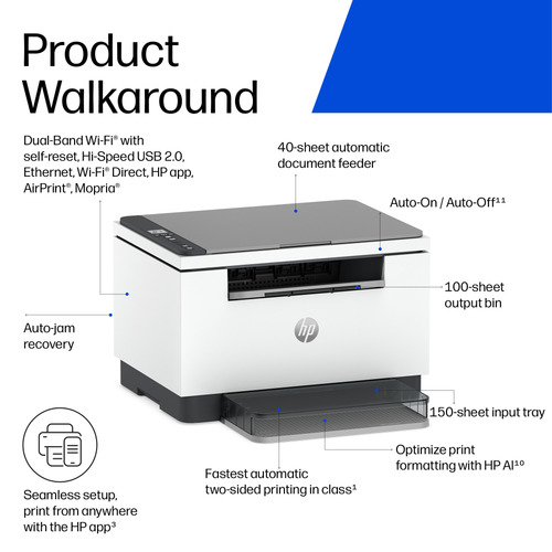 HP LaserJet M248dw Multifunction Black and white Printer. Print technology: Laser, Printing: Mono printing, Maximum resolu