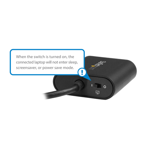 StarTech.com USB-C to HDMI Adapter - With Stay Awake - Presentation Mode - USB C Adapter - USB-C to VGA Projector Adapter 