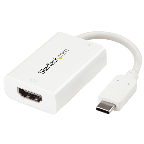 StarTech.com USB C to HDMI Adapter â€" 4k 60hz â€" Thunderbolt 3 Compatible â€" Power Delivery â€" USB C Adapter â€" USB-C