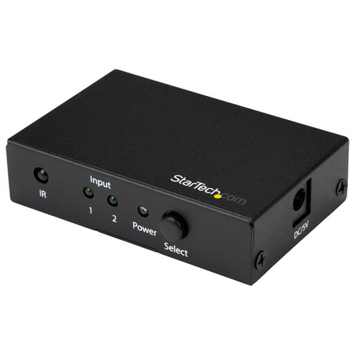 StarTech.com 2 Port HDMI Switch - 4K 60Hz - Supports HDCP - IR - HDMI Selector - HDMI Multiport Video Switcher - HDMI Swit