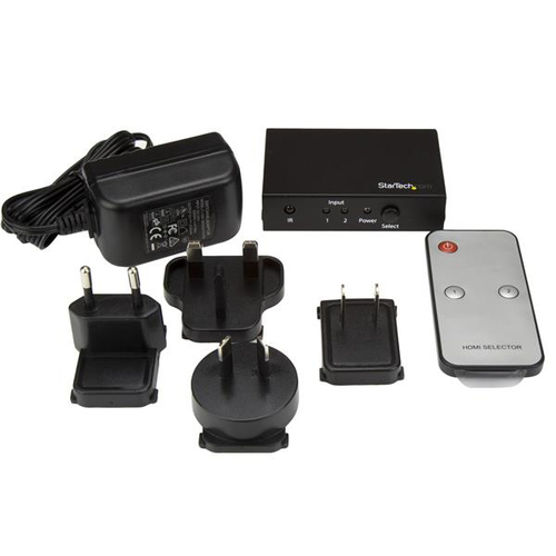 StarTech.com 2 Port HDMI Switch - 4K 60Hz - Supports HDCP - IR - HDMI Selector - HDMI Multiport Video Switcher - HDMI Swit