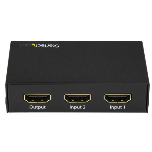 StarTech.com 2 Port HDMI Switch - 4K 60Hz - Supports HDCP - IR - HDMI Selector - HDMI Multiport Video Switcher - HDMI Swit