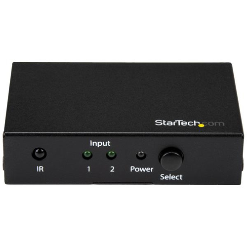 StarTech.com 2 Port HDMI Switch - 4K 60Hz - Supports HDCP - IR - HDMI Selector - HDMI Multiport Video Switcher - HDMI Swit