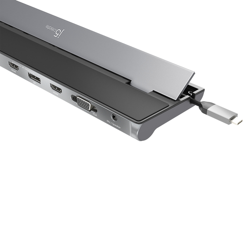 j5create JCD543-N 13 Port(s) USB Type C Docking Station for Notebook, Display, MacBook, Mobile Device - Charging Capabilit