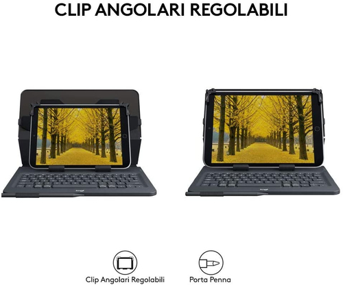 Cover tastiera Logitech Universal Folio (Folio) per 25,7 cm (10,1") Tablet - Esterno resistente all'acqua, Spill Resistant
