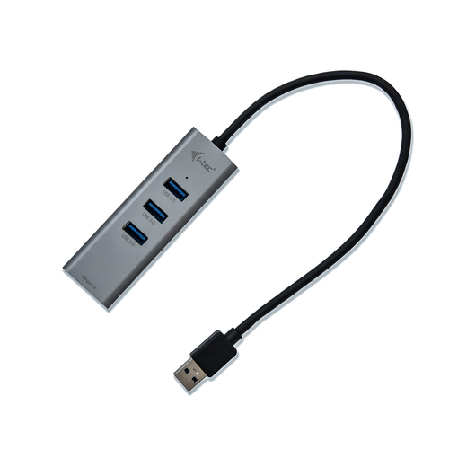 i-tec Metal USB 3.0 HUB 3 Port + Gigabit Ethernet Adapter. Interface de l'hôte: USB 3.2 Gen 1 (3.1 Gen 1) Type-A, Interfac