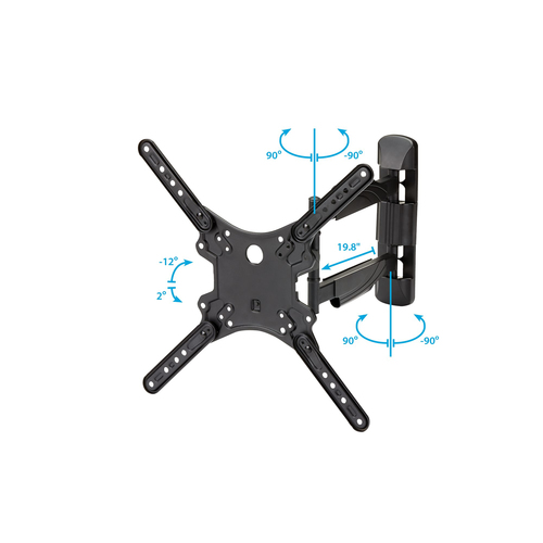 StarTech.com Full Motion TV Wall Mount for 32-55 inch VESA Display - Heavy Duty Articulating Adjustable Flat Screen TV Wal