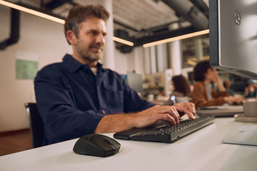 HP Multi-DevDual-ModeKBDwPlm EMEA-INTL E. Wrist rest, Product colour: Black