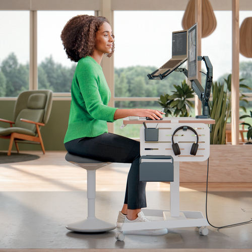 Leitz Castor Wheels for Ergo Small Electric Sit Standing Desk. Product colour: Grey. Wheel diameter: 4 cm, Width: 40 mm, D