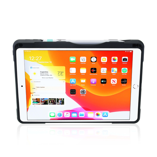 DEQSTER Robust Tasche (Buchfalz) für 25,9 cm (10,2 Zoll) Apple, Logitech iPad (7. Generation), iPad (8. Generation), iPad 