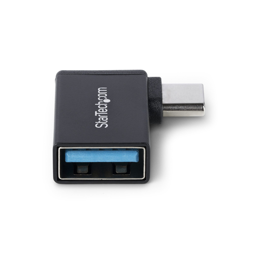 StarTech.com Rechtwinkliger USB-C auf USB-A Adapter, USB 3.0 5Gbps, kompakter USB-C Stecker auf USB-A Buchse, Metallgehäus