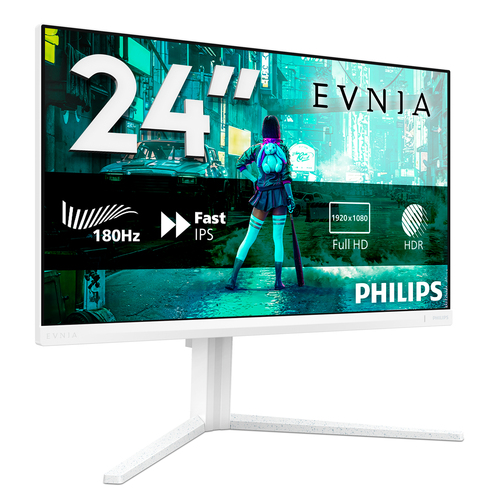 Evnia 24M2N3201A 24" Class Full HD LCD Monitor - White - 60.5 cm (23.8") Viewable - Fast IPS - 1920 x 1080 - 180 Hz Refres