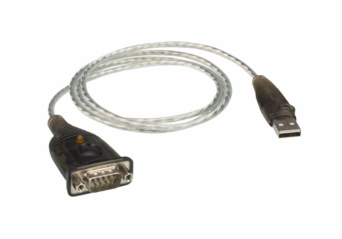 ATEN USB 2.0 to RS-232 Adapter (100cm). Product colour: Black, Metallic, Cable length: 1 m, Connector 1: USB Type-A. Quant