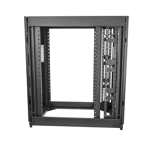 StarTech.com Armadio Rack 19" 25U su Ruote a 4 Montanti; Profondità Regolabile; Porta e Pannelli Laterali con Serratura; R
