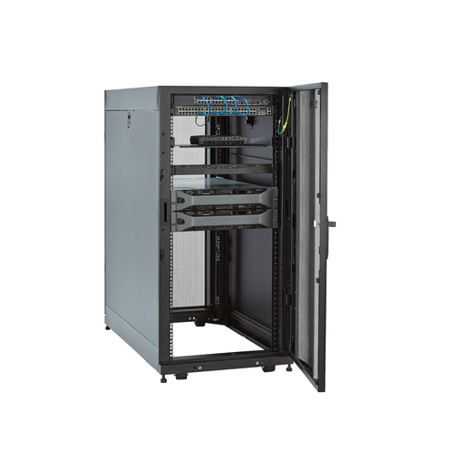StarTech.com Armadio Rack 19" 25U su Ruote a 4 Montanti; Profondità Regolabile; Porta e Pannelli Laterali con Serratura; R