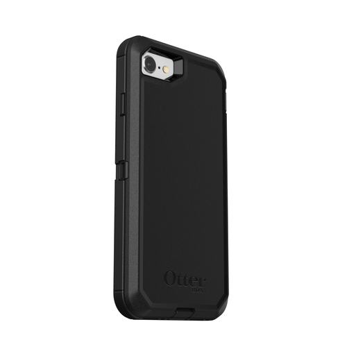OtterBox Defender Rugged Carrying Case (Holster) Apple iPhone 7, iPhone 8 Smartphone - Black - Dirt Resistant, Bump Resist