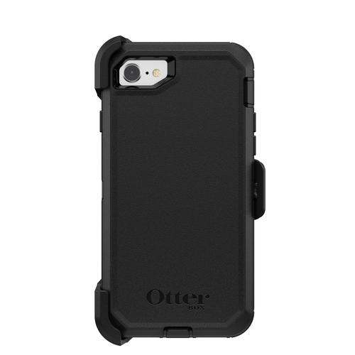 OtterBox Defender Rugged Carrying Case (Holster) Apple iPhone 7, iPhone 8 Smartphone - Black - Dirt Resistant, Bump Resist
