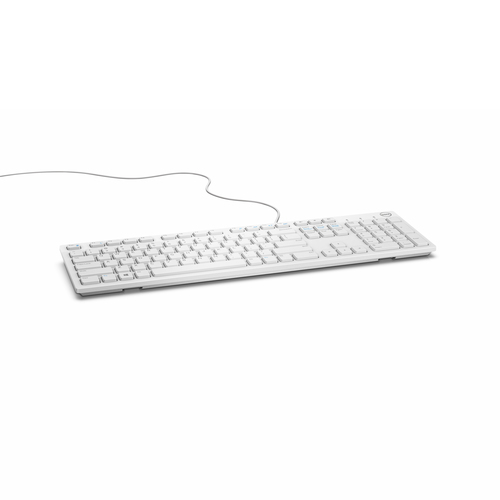 Dell KB216 Tastatur - Full-size - Kabel Konnektivität - USB Typ-A Schnittstelle - Deutsch - QWERTZ Layout - Weiß - Plunger