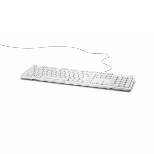 Dell KB216 Tastatur - Full-size - Kabel Konnektivität - USB Typ-A Schnittstelle - Deutsch - QWERTZ Layout - Weiß - Plunger