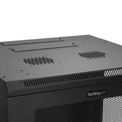 StarTech.com 4-Post 12U Wall Mount Network Cabinet, 19" Hinged Wall-Mounted Server Rack for IT Equipment, Flexible Lockabl
