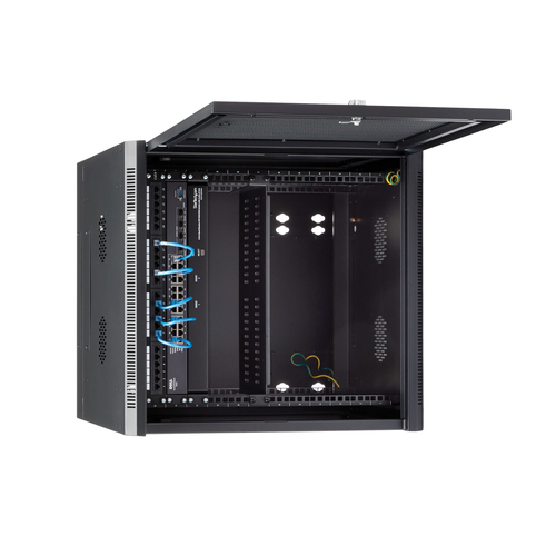 StarTech.com 4-Post 12U Wall Mount Network Cabinet, 19" Hinged Wall-Mounted Server Rack for IT Equipment, Flexible Lockabl
