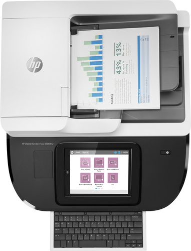 HP Flow 8500 fn2. Optical scanning resolution: 600 x 600 DPI. Scanner type: Flatbed & ADF scanner. Scan file formats: CSV,