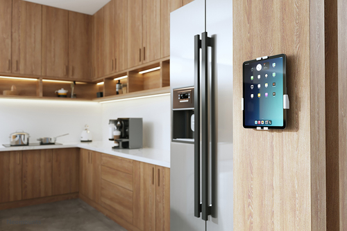 Neomounts Mounting Bracket for Tablet - White - Height Adjustable - 1 Display(s) Supported - 20.1 cm to 27.9 cm (11") Scre