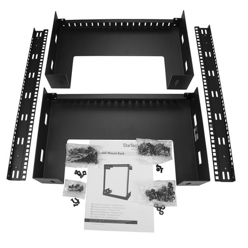 StarTech.com 15U 19" Wall Mount Network Rack, 12" Deep 2 Post Open Frame Server Room Rack for Data/AV/IT/Computer Equipmen