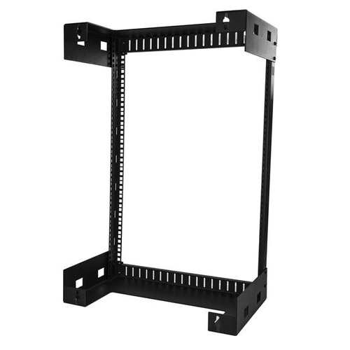 StarTech.com 15U 19" Wall Mount Network Rack, 12" Deep 2 Post Open Frame Server Room Rack for Data/AV/IT/Computer Equipmen