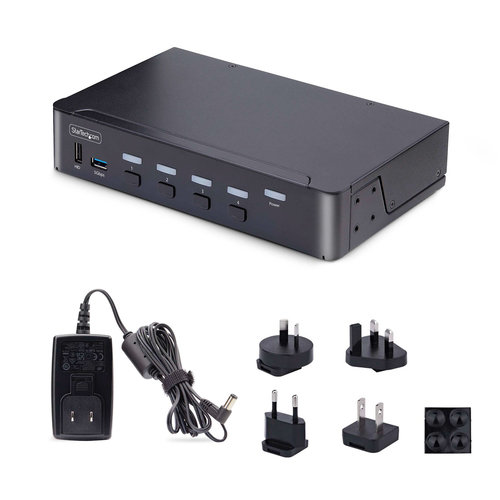 StarTech.com D86A2-4-PORT-8K-KVM. Tastatur Porttyp: USB, Maus-Porttyp: USB, Video Porttyp: DisplayPort. HD type: 8K Ultra 
