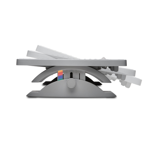 Kensington SoleMate Pro Fußstütze - Grau - 1 Box - 90 mm - 120 mm Verstellbare Höhe - 18° Neigung - Stoff, Acrylnitril-But