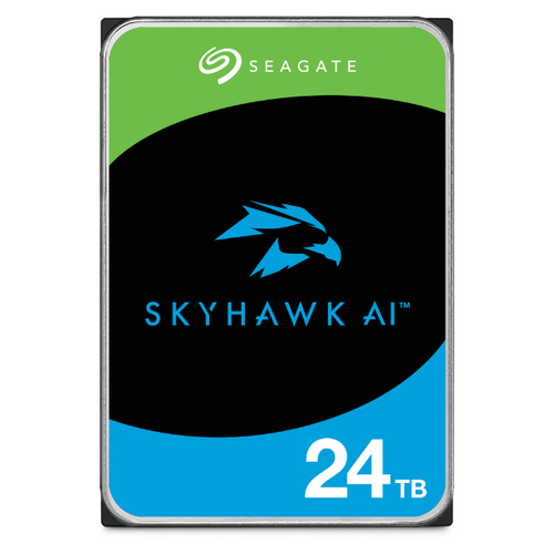 Seagate SkyHawk AI ST24000VE002 24 TB Disco rígido - 3,5" Interno - SATA (SATA/600) - Gravação magnética convencional (CMR
