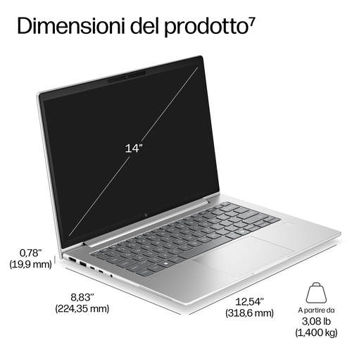 HP EliteBook 6 G2i Next Gen AI PC Wolf Pro Security Edition. Tipo di prodotto: Computer portatile, Fattore di forma: Clams
