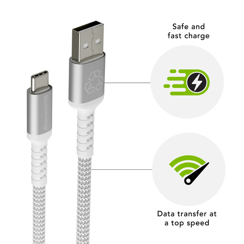 dbramante1928 ApS re-charge Pro 2.50 m USB/USB-C Data Transfer Cable - 30 / Carton - Cable for Notebook, MacBook - First E