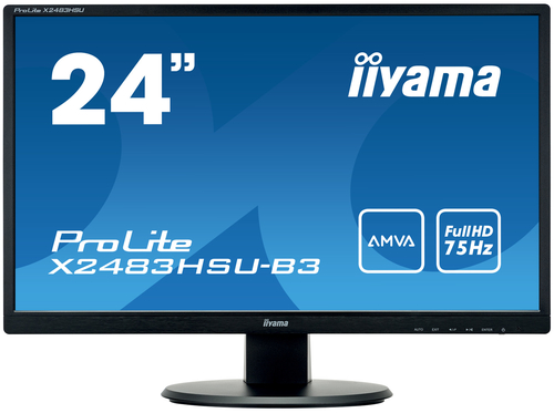 iiyama ProLite X2483HSU-B3. Taille de l'écran: 60,5 cm (23.8"), Résolution de l'écran: 1920 x 1080 pixels, Type HD: Full H