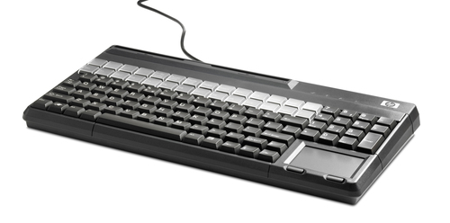 HP POS Keyboard with MSR Belgium - Tastatur - AZERTY. Keyboard form factor: Full-size (100%). Keyboard style: Straight. Co