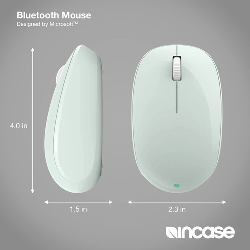 Incase Designed by Microsoft Mouse - Bluetooth/Radio Frequency - 3 Button(s) - Mint - Wireless - 10 m - 2.40 GHz - Scroll 