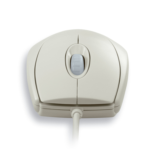 CHERRY WHEELMOUSE OPTICAL Corded Mouse, Light Grey, PS2/USB. Form factor: Ambidextrous. Movement detection technology: Opt