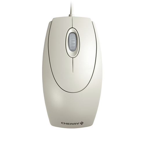 CHERRY WHEELMOUSE OPTICAL Corded Mouse, Light Grey, PS2/USB. Form factor: Ambidextrous. Movement detection technology: Opt