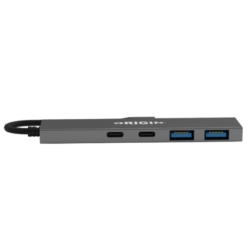 Origin USB-Hub - USB 3.2 Gen. 1 (3.1 Gen. 1) Typ-A, USB 3.2 Gen. 1 (3.1 Gen. 1) Typ-C - Grau - 4 Total USB Port(s)