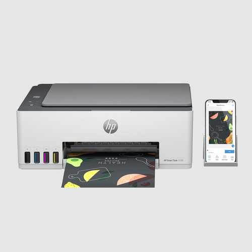 HP Smart Tank 5105 Wireless All-in-One Color Printer, Copier, Scanner. Print technology: Thermal inkjet, Printing: Colour 
