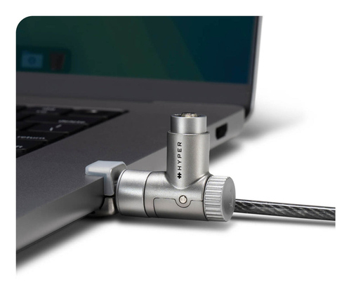 Targus HyperShield HS5910GL Cable Lock For Notebook - 198.12 cm (78"") Cable - Portable - Keyed Lock - Silver - Galvanized