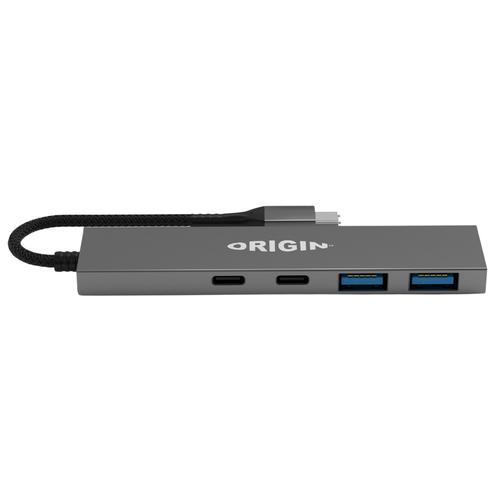 Origin USB-Hub - USB 3.2 Gen. 1 (3.1 Gen. 1) Typ-A, USB 3.2 Gen. 1 (3.1 Gen. 1) Typ-C - Grau - 4 Total USB Port(s)