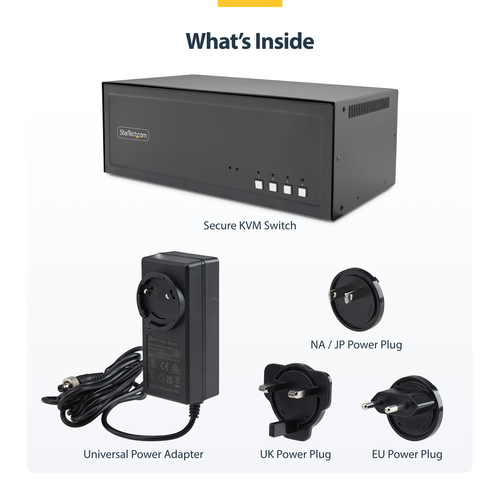 StarTech.com Analog KVM Switchbox - TAA Compliant - 4 Computer(s) - 2560 x 1600 - 11 x USB - USB 2.0 - 20 x DVI - Desktop