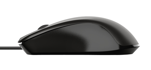 Trust Maus - USB 2.0 Typ A - Optisch - 3 Taste(n) - Schwarz - Kabel - 1200 dpi Auflösung - Scroll-Rad - Symmetrisch