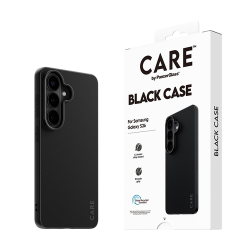 CARE Case for Samsung Smartphone - Black - Thermoplastic Polyurethane (TPU)