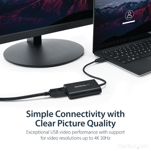 StarTech.com USB to DisplayPort Adapter - USB to DP 4K Video Adapter - USB 3.0 - 4K 30Hz - 1 x 9-pin Type A USB 3.0 USB Ma