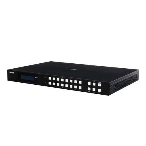 Lindy 38434. Product type: Scaling matrix switcher, Data transfer rate: 18 Gbit/s, Maximum resolution (HDMI): 3840 x 2160 