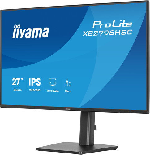 iiyama ProLite XB2796HSC-B1. Taille de l'écran: 68,6 cm (27"), Résolution de l'écran: 1920 x 1080 pixels, Type HD: Full HD