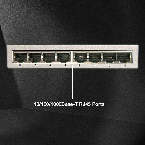 Lindy Network Switch - Gigabit, Desktop, 8 Port, 10/100/1000. Switch type: Managed. Basic switching RJ-45 Ethernet ports t